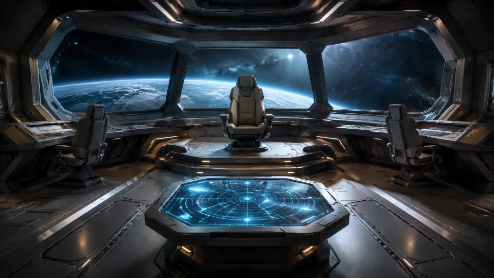 Обложка промпта «Создай мостик космического корабля для sci-fi игры»