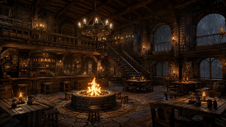 Обложка промпта «Создай уютную таверну для фэнтези-RPG»