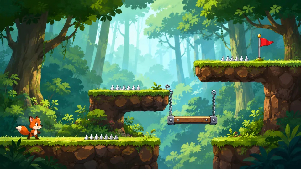 Обложка промпта «Создай уровень для 2D-платформера»