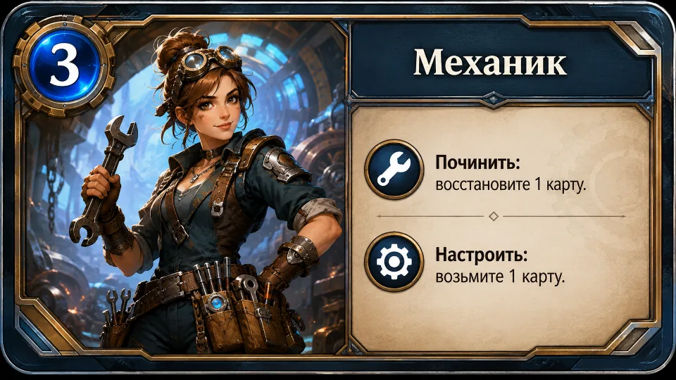 Обложка промпта «Создай карту персонажа для коллекционной карточной игры»