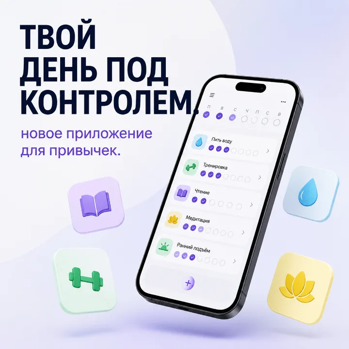 Обложка промпта «Создай постер запуска мобильного приложения»