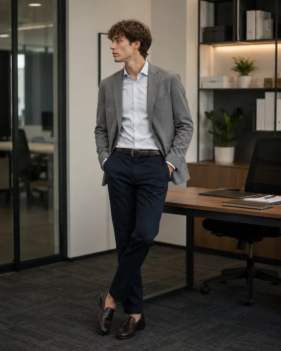 Обложка промпта «Создай деловой smart casual образ»