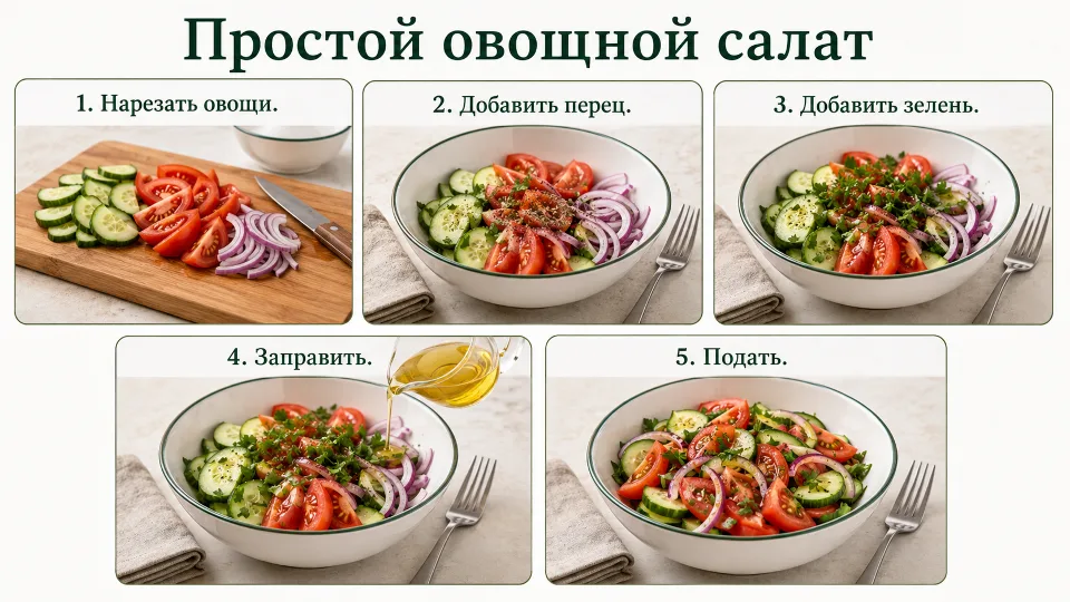 Обложка промпта «Создай пошаговую иллюстрацию приготовления блюда»