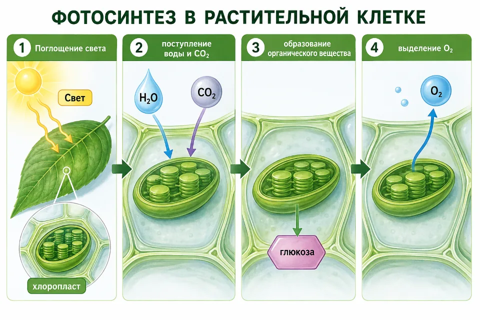 Обложка промпта «Создай научную иллюстрацию процесса»